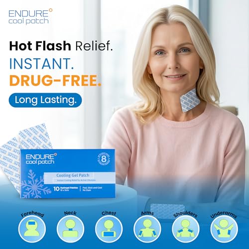 | Cooling Gel Patches for Instant Relief from Heat, Workouts, and Hot Flashes | Long-Lasting, Breathable, Hydrogel Patches for Cooling Comfort | 10 Pack