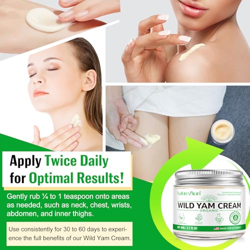 NATURE ZIRAN Wild Yam Cream - Wild yam Cream - Suitable for Relieving Symptoms During Periods of Physical Change - for All Skin Types 2.1floz