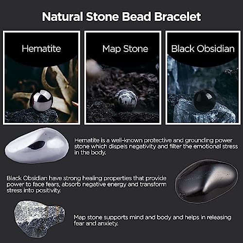 Magnetic Healing Bracelet – Adjustable Hematite Bracelet for Lymph Drainage, Arthritis, Anxiety Relief, Swelling Reduction & Weight Loss – Slimming Bracelet for Women & Men