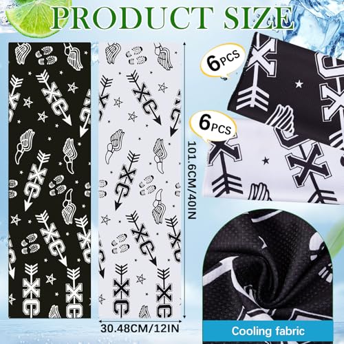 12 Pack Cooling Towel 40"x12", Cooling Neck Wraps Towel for Men Women, Soft Breathable Chilly Towels, Cross Country Microfiber Towels for Yoga, Sport, Running, Workout, Gym, Fitness, Workout