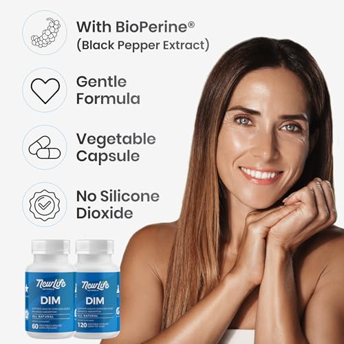 NewLife Naturals DIM Supplement - Hormone Balance for Women & Men, 60 Count