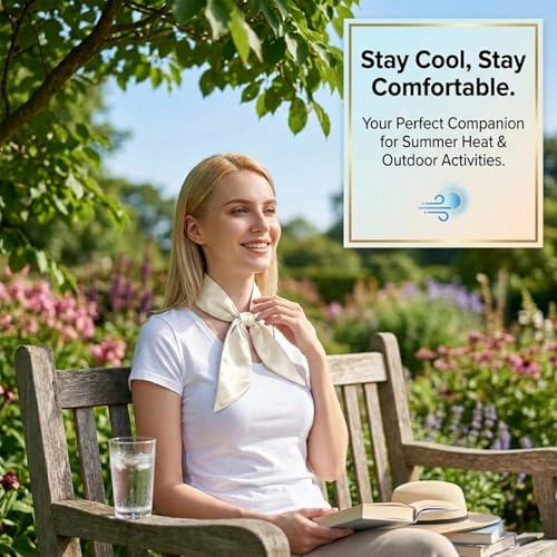 Cooling Neck Wrap & Scarf for Instant Relief | Reusable Ice Crystal Cooling Towel – Soft, Breathable for Sports, Gym, Outdoor Work, Hot Flashes (Grey)
