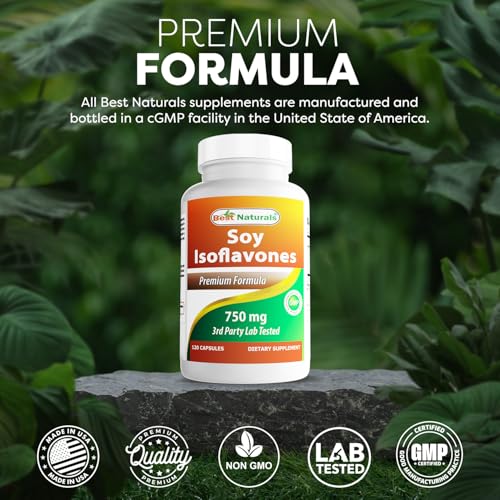 Best Naturals Best Naturals Soy Isoflavones for Women 750 Mg Capsules, 120 Count