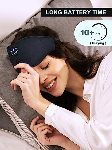LC-dolida Uyku Kulaklıkları, 3D Uyku Maskesi Bluetooth Kablosuz Müzik Göz Maskesi, Yan Yatanlar İçin Uyku Kulaklıkları, Bluetooth Kulaklıklı Uyku Maskesi, Ultra İnce Stereo Hoparlörler Uyku İçin Mükemmel