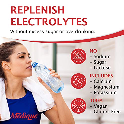 Medique 03033 Medi-Lyte Electrolyte Tablets w/ Potassium Chloride for Cramps, unflavored, 100 Tablets