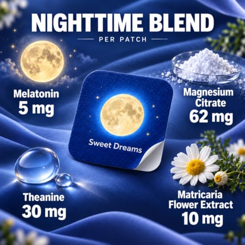 Melatonin Sleep Patches for Adults, 30 Count