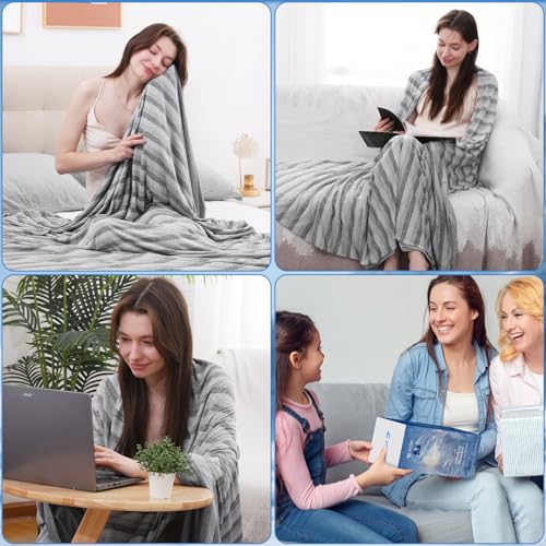 Marchpower Arc-Chill Cooling Blanket for Hot Sleepers Twin Size, Double Sided Cooling Fabric Q-Max>0.5, Cooling Blanekt for Hot Flashes and Night Sweats, Cool Blanekt Cold Blanket for Summer Grey