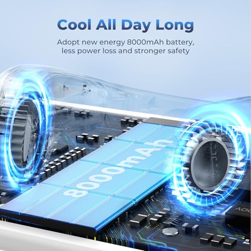 Neck Fan Personal Portable, Neck Air Conditioner Fans That Blow Cold Air, Ergonomic Neck Fan with Cooling Plate, Type-C Rechargeable Wearable 3 Modes Gifts for Men Women Outdoor Indoor Travel