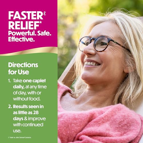 Estroven Complete Multi-Symptom Menopause Supplement for Women, 28 Count | Hot Flash & Night Sweat Relief*, Perimenopause Pre-menopause Support Hormone-free, Drug-free, Rhapontic Rhubarb, 1 Daily
