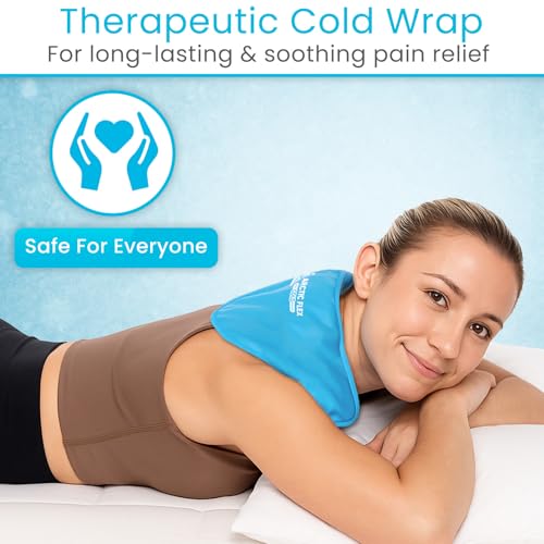 Arctic Flex Neck Ice Pack - Cold Compress Shoulder Therapy Wrap - Cool | Reusable Medical Freezer Gel Pad for Swelling, Injuries, Headache, Cooler (Large (1 Pack))