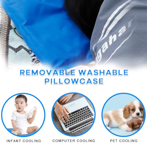 Cooling Pad Mat for Pillow - Cold Injuries Relief, Perfect for Night Sweats, Migraines, Fevers, Hot Flashes - Reusable (Blue)
