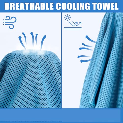 4 Pack Cooling Towels Wrap for Neck Face,Ice Cold Towel Rags Quick Dry for Gym Fitness Yoga Tennis Cycling Running Hiking Workout Sweat(Multicolor-02)