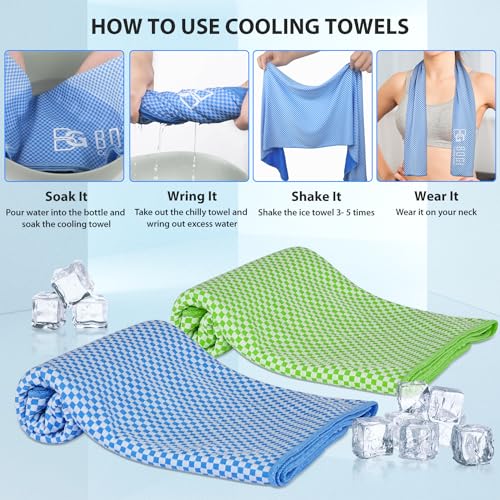BOGI Cooling Towels for Neck and Face, Soft Breathable Cool Towel for Instant Cooling Stay Cool for Yoga, Sport, Gym, Camping, Running & More Activities