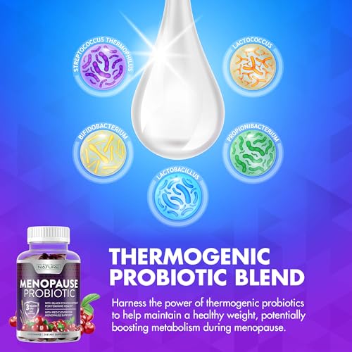Menopause Supplements for Women - Menopause Probiotic Gummy - Women’s Menopause Relief for Hot Flashes, Night Sweats & Mood Swings with Black Cohosh & Cranberry - Non-GMO, Vegan - 60 Gummies