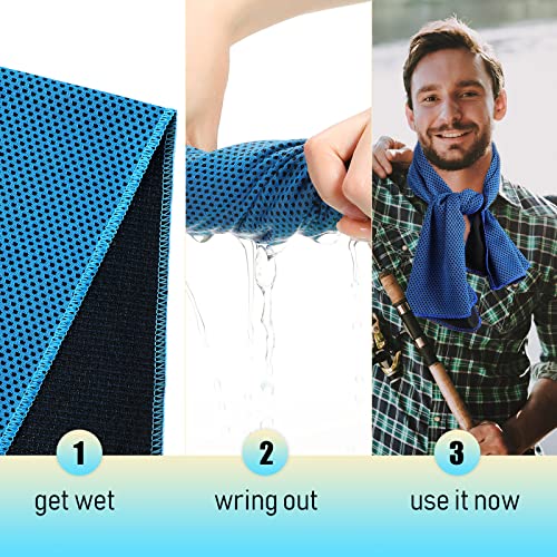 BBTO 100 Pack Cooling Towel Bulk | Ice Cold Sweat Rags, Breathable Microfiber Chilly Towel, Neck & Face, Sport Accessories, for Gym Yoga Golf Workout Beach