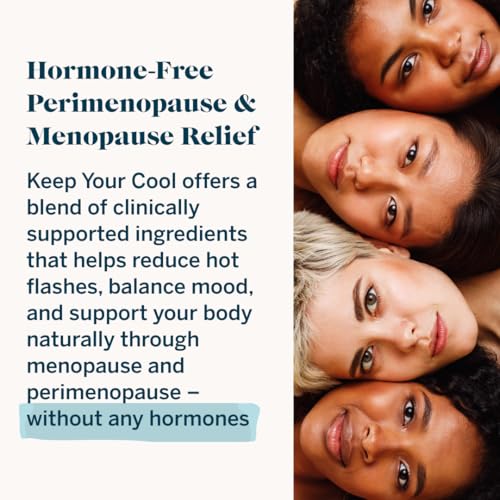 Gemma Keep Your Cool Menopause Relief Supplement – Black Cohosh, Ashwagandha & Chasteberry for Hot Flashes, Night Sweats & Mood Support – Hormone-Free Perimenopause Support Capsules
