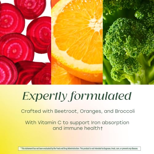 MegaFood Blood Builder Iron Supplement – 72 Mini Tablets for Energy