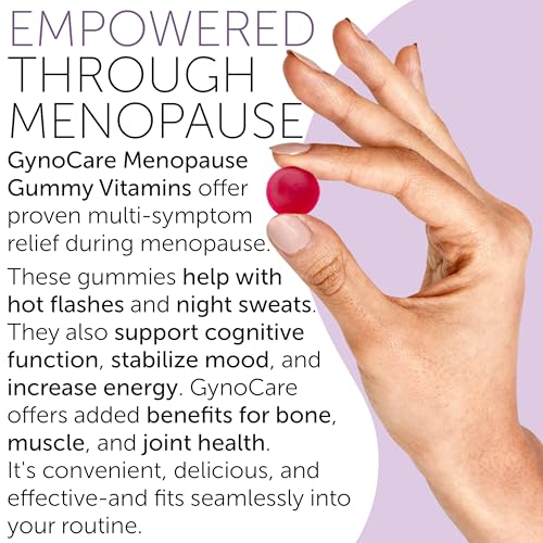 Menopause Gummies for Women for Hot Flashes, Night Sweats & Mood Swings | Menopause Gummy Vitamins, Relief for Night Sweats & Mood Swings, Helps Sleep Disruptions & Brain Function, 60 Vegan Gummies