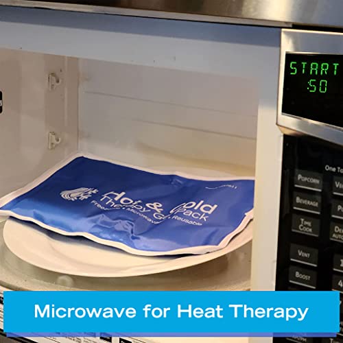 Roscoe Medical Gel Soft Flexible Ice Packs for Injuries, Reusable Freezer Hot and Cold Pack, Cold Compress & Cooling Gel Pad for Shoulder, Hip, Leg, Arm, Ankle & Foot Injury, 7.5 x 11 Inches, Medium