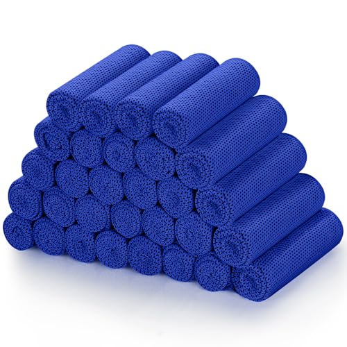 Cooling Towels (40"x 12", Pack of 30) for Neck and Face Hot Weather | Sports, Workout, Fitness, Gym, Yoga, Golf, Pilates, Travel, Camping & More