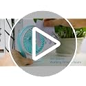 efluky 4.9-Inch Mini Desk Fan - 3 Speeds, Rechargeable Battery/USB Powered with LED Light, Quiet Portable Fan for Home, Office, Travel, Camping (Black)