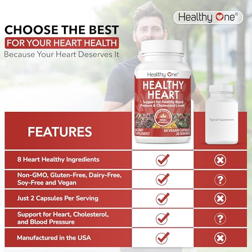 Healthy Heart - Healthy Cholesterol Circulation & Blood Pressure - 60ct