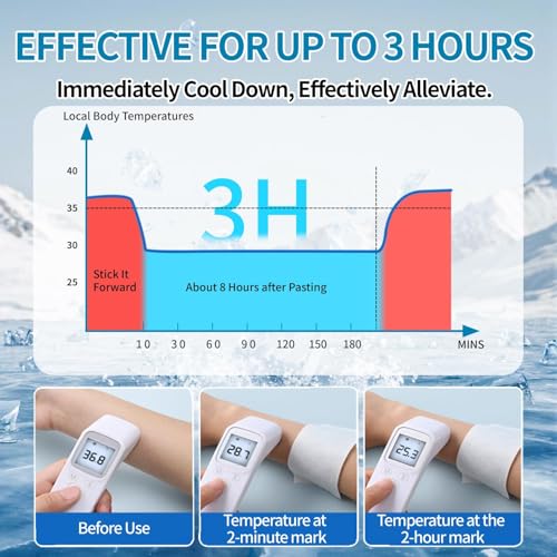 30 Pack Instant Cooling Ice Packs for Outdoor Activities Summer Heat Relief - Large Disposable Cooling Patches for Neck Body, Camping Hiking Sports, Instant Temperature Drop