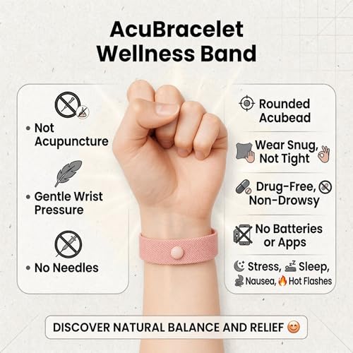 Menopause Relief Wristband | Hot Flashes & Night Sweats, Perimenopause Stress & Mood Support, Natural Hormonal Balance Aid