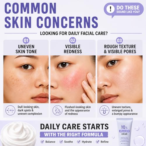 Azelaic Acid Cream for Sensitive Skin, Redness Relief & Niacinamide