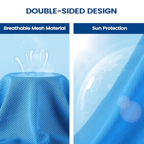 Clothirily 6 Pack Cooling Towels, 40x12 Breathable Gym Towel for Neck Face | 6 Pack Set, Instant Cooling Effect, Breathable Microfiber, For Gym Yoga Camping Running, Quick-Dry&Reusable, Fits Neck&Face