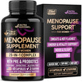 Menopause Supplements for Women - Black Cohosh, Pre & Probiotics - 60 Caps | Sweats & Hot Flashes Relief - Digestion, Sleep & Mood Support - 25in1 Complex - Dong Quai, Red Clover & Vitamins - Lab Tested
