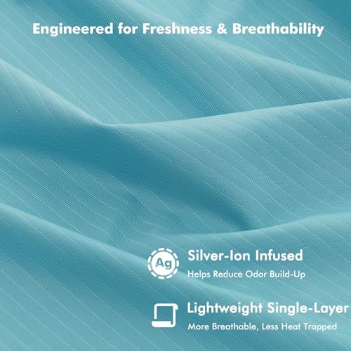 Elegear Silver-Infused Cooling Blanket for Hot Sleepers, Throw XL, Blue | Arc-Chill 3.0 Q-Max>0.5 Cool Fiber; Lightweight, Breathable Comfort with Odor Reduction & Hypoallergenic for Night Sweats