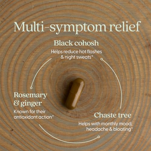New Chapter Menopause Supplement - Estrotone Herbal Hormone Balance for Women in Perimenopause, with Black Cohosh for Hot Flash Relief & to Reduce Night Sweats + Vitex, No Added Hormones - 60 ct