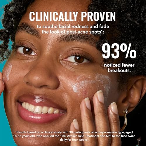 Good Molecules 10% Azelaic Acid Treatment for Face – Blurs Facial Redness & Evens Skin Tone – Brightens the Look of Dark Spots & Refines Texture – Vegan & Fragrance-Free Skincare (30ml / 1.01 fl oz.)