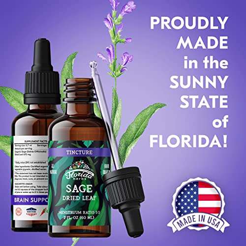 Sage Extract – Natural Dried Sage Supplement – Sage Herb (Salvia officinalis) – Organic Sage Herbal - None-GMO - Made in USA – 2 oz