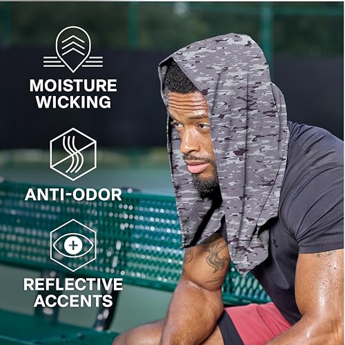 Instant Cooling Hoodie Towel – Advanced Chemical-Free Evaporative Cooling Technology – UPF 50+, 2+ Hours Cooling