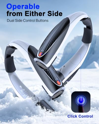 Portable Neck Fan, Max 20H, Rechargeable Personal Fan with 6000mAh Battery, 360° Cooling, 6 Speeds Hands-Free Wearable Fan, Gifts for Men, Women, Travel, World Cup, Outdoor
