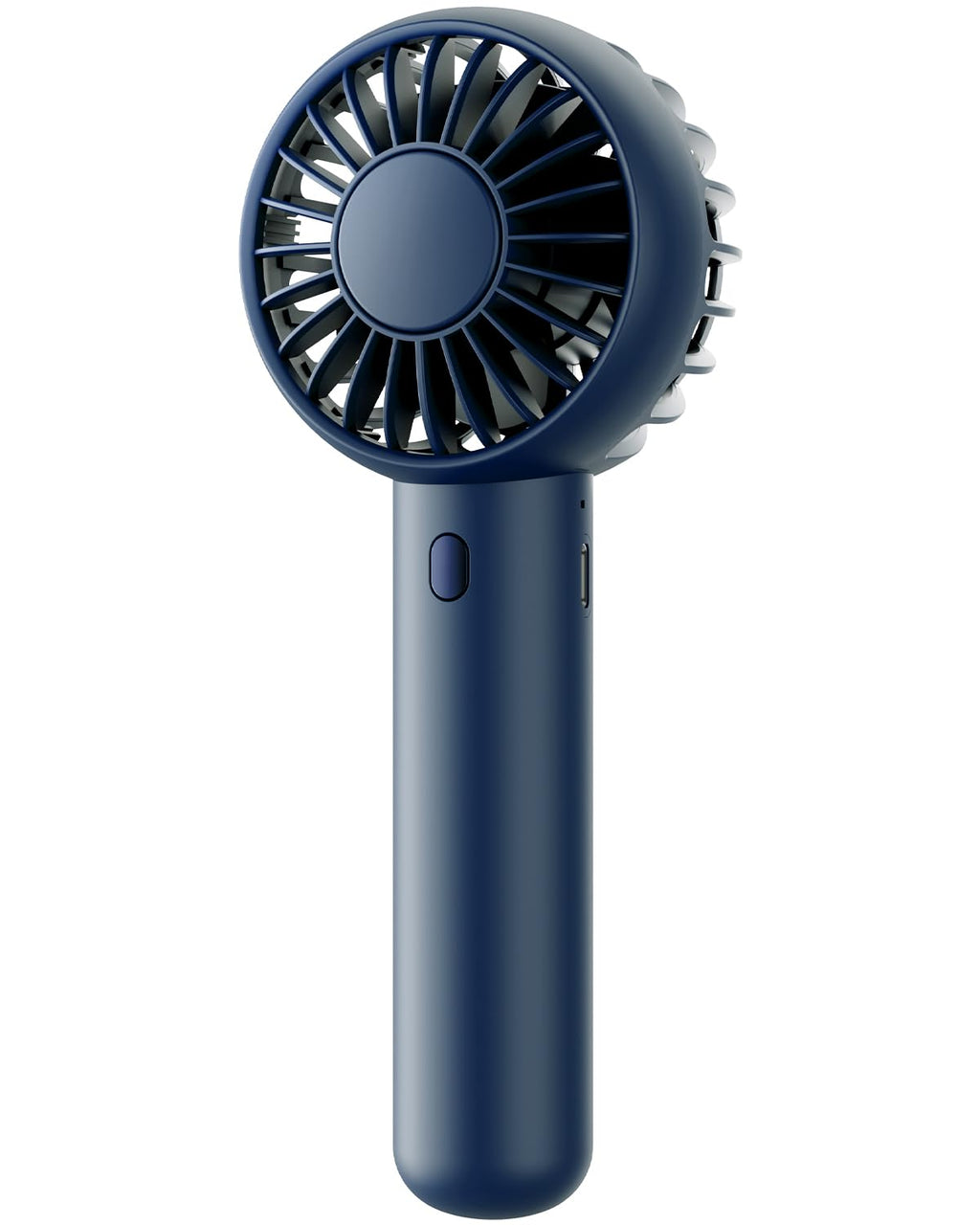 Gaiatop Mini Portable Fan, Navy Blue, Cute Design, Powerful Wind, Handheld and Desktop, Rechargeable Battery | Powerful 3 Speed with Desktop Base, Lightweight, Battery Powered for Travel Lash Makeup Girls Women Gift Navy Blue