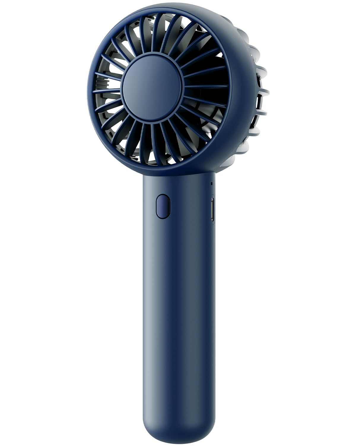 Gaiatop Mini Portable Fan, Navy Blue, Cute Design, Powerful Wind, Handheld and Desktop, Rechargeable Battery | Powerful 3 Speed with Desktop Base, Lightweight, Battery Powered for Travel Lash Makeup Girls Women Gift Navy Blue
