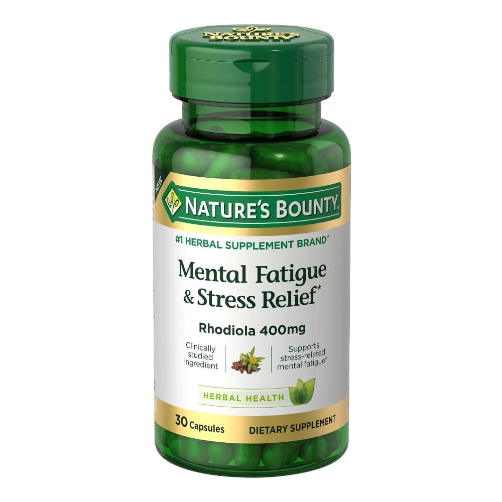 Nature's Bounty Mental Fatigue & Stress Relief, 400 mg, 30 Capsules