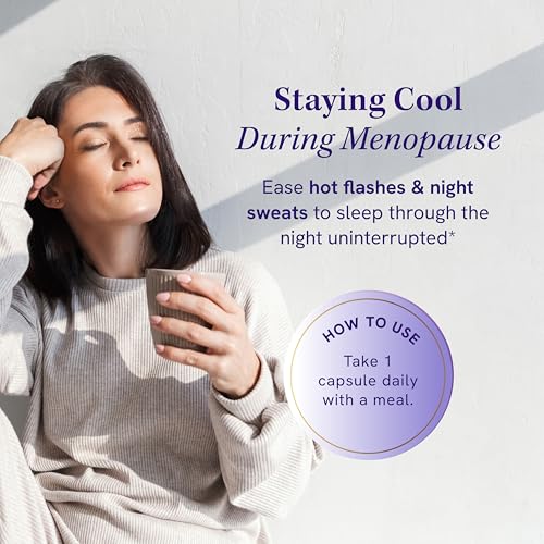 Menopause Supplement for Women Hot Flashes, Night Sweats, Hormone Balance | Menopause Relief for Women & Perimenopause Support, With Black Cohosh DIM and Red Clover, Third-Party Tested, 60 Capsules