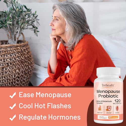Menopause Supplements for Women - Hot Flashes Menopause Relief, 60 Capsules | 13-in-1 Menopause Probiotic with Herbs & Botanicals Complex, for Hormone Menopause, Night Sweats, Mood Swings, Vegan