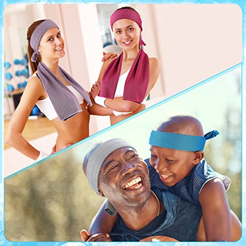 Maitys 80 Pcs Cooling Towel Bulk 32 x 12 Inch Microfiber Ice Towel Cold Soft Breathable Sport Towels for Neck and Face Chilly Sweat Towels for Hot Weather Athletes Gym Yoga Workout (Multicolor)