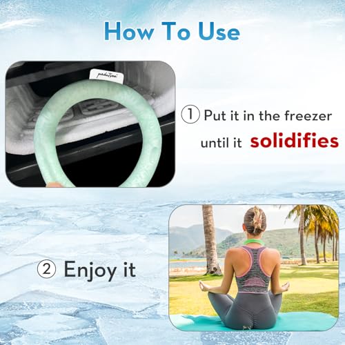 2PCS Neck CoolingTube, Reusable Ice Coolers Wearable Body CoolingProducts, Neck Coolers for HotWeather Relief for Hot Flashes and Summer (Green*2)