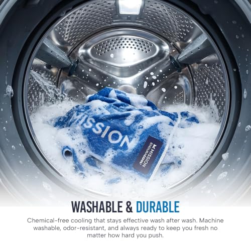 MISSION Instant Cooling up to 8 Hours Enduracool+ Performance Towel, UPF 50, Fast Drying, for Outdoors, Running, Sports, Hiking, Camping, Gym (Cobalt Blue, Medium)