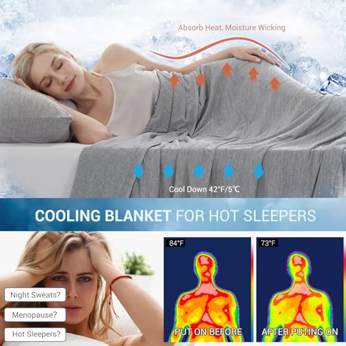 Marchpower Arc-Chill Cooling Blanket for Hot Sleepers Twin Size Gray