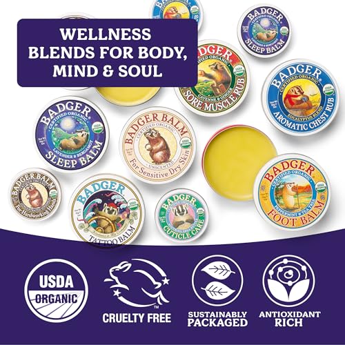 Badger Organic Sleep Balm, Lavender & Bergamot, .75 oz Tin