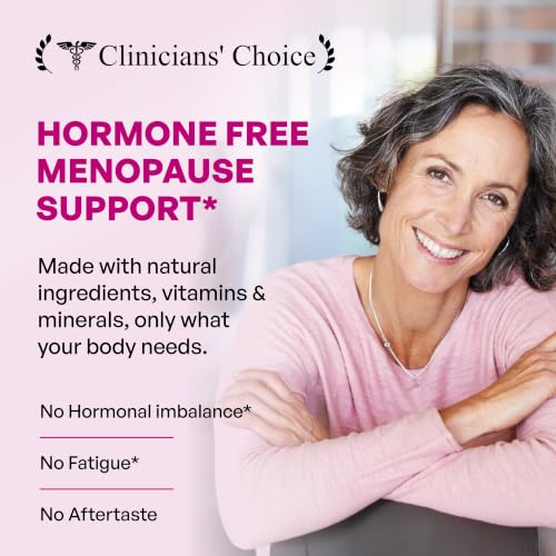 Menopause Support Supplements for Women, Black Cohosh Ashwagandha 60 Count | Vitamins D3, B6, B12, Magnesium, Dong Quai, Chaste Tree Berry, Gluten-Free Capsules, Made In USA Supplement By Sandhu's