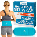 Arctic Flex Reusable Hot & Cold Gel Ice Pack Wrap with Strap - Therapy | Injuries, Pain, Shoulder, Knee, Back, Elbow & Foot - Flexible Wrap Around Cold Pack & Compress