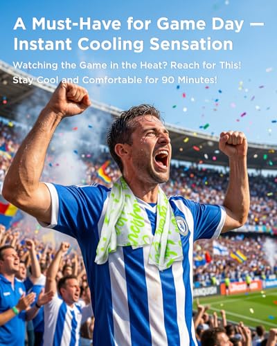 CoolRush Towel for Body–10 Pack Individually Wrapped Cooling Wipes | Instant Cooling Neck Wrap, Alcohol-Free Sweat Cooling Towel for Adults | Reusable, Travel, Gym, Music Festival, Camping Essentials